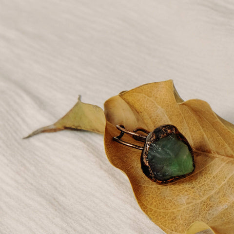 Nature Rough Stone Adjustable Ring Detail 5 | Chickalaka