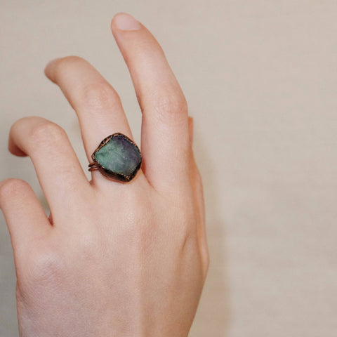 Nature Rough Stone Adjustable Ring Detail 6 | Chickalaka