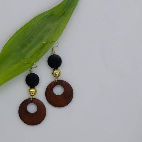 Woody Natural-Returning Original Causal Style Earrings - Chickalaka